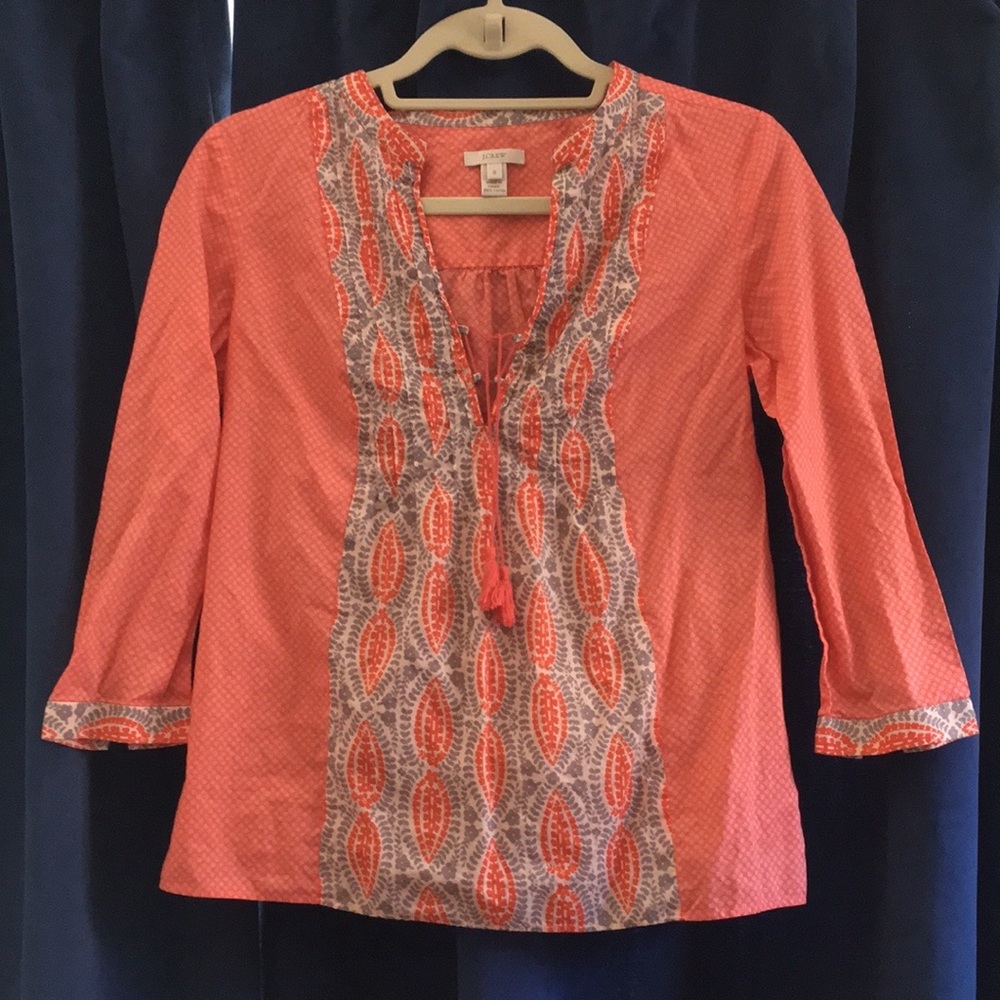 J.Crew | Paisley Polka Dot Blouse